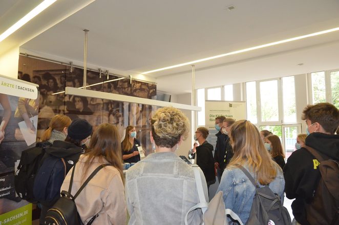 Studenten bekommen Einführung