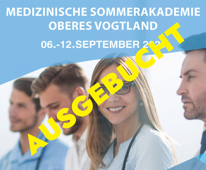 Plakat zur Veranstaltung mit Schriftzug Ausgebucht