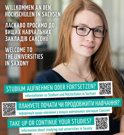 Plakat für Studieninteressierte aus der Ukraine