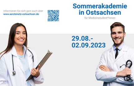Ärztin und Arzt Schriftzug Sommerakademie Ostsachsen