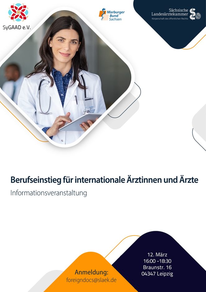 Flyer mit Ärztin