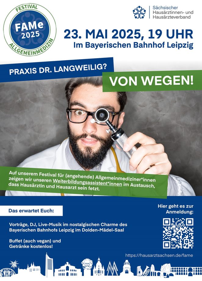 Arzt mit Otoskop
