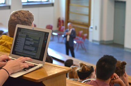 Studenten in Leipzig bei Infoveranstaltung